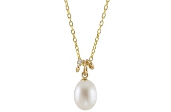 Guld collier, perle - Carmine
