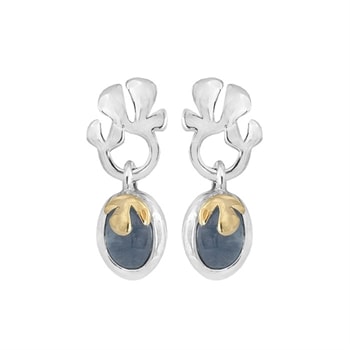 Rabinovich Golden Life  sterling sølv øreringe med aquamarin