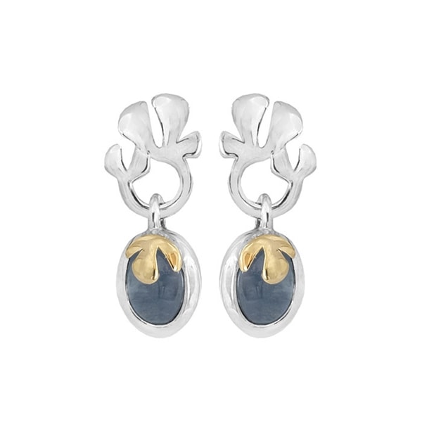 Rabinovich Golden Life  sterling sølv øreringe med aquamarin