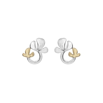 Rabinovich Golden Life sterling sølv øreringe med detalje i 14 karat guld