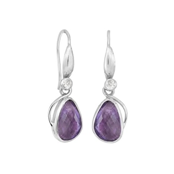Rabinovich Breezy  sterling sølv øreringe med Amethyst og topas