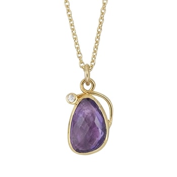 Rabinovich Breezy forgyldt sterling sølv vedhæng med Amethyst og topas