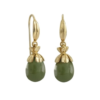 Rabinovich Crown Imperial forgyldt sterling sølv øreringe med serpentine