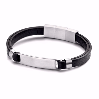 FRANK1967 herre armbånd sort læder