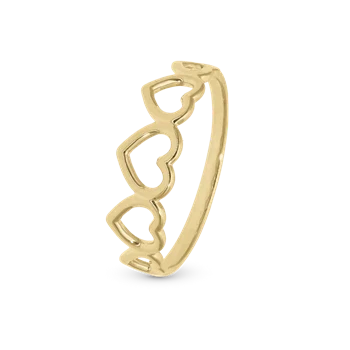 Forgyldt Dancing Love ring fra Cristina