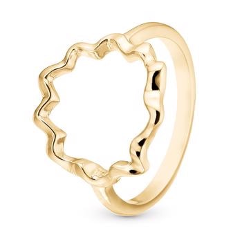 Christina Jewelry forgyldt sterling sølv Ocean Waves Ring med links forgyldt sterling sølv