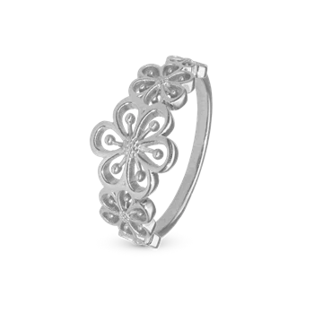 Flower Heaven Ring med 5 detaljeret blomster i 925 sterling sølv 