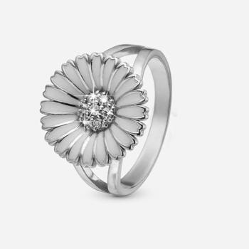 Christina Jewelry, Marguerite CZ Fingerring med smuk marguerite med sten