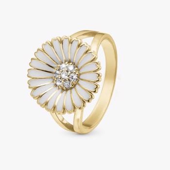 Christina Jewelry, Marguerite CZ, Fingerring med smuk marguerite med sten
