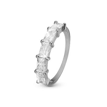 Christina Jewelry sterling sølv White Baguette Fingerring med hvide baguette sten