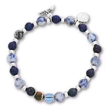 SAVE THE OCEAN-beads armbånd i blå, by Billgren