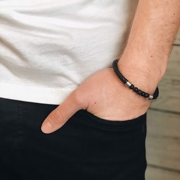 8187 | Moderne vintage armbånd, til mænd | ægte læder