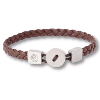LOVE-Ægte læder armbånd i brun, med lås af stål, by Billgren