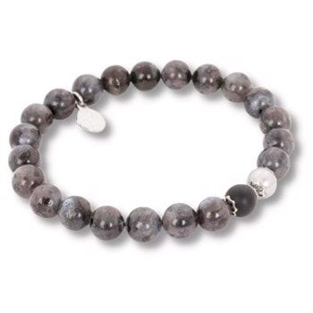 BASEL-Beads armbånd i grå/sort, by Billgren