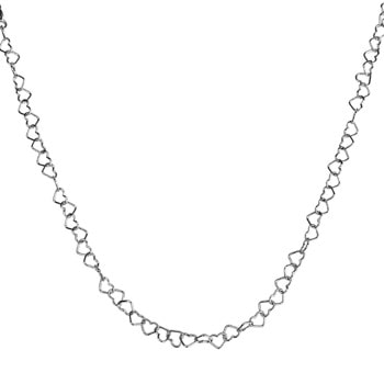 GSD hjerter 925 Sterling Sølv ankelkæde blank, model GSD-8855