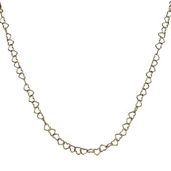Hjerter 925 Sterling forgyldt Sølv ankelkæde, model F8855