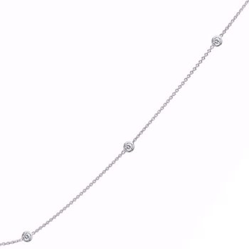 Smukt armbånd med zirkonia i sølv fra Guld & Sølv Design