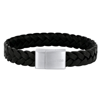 Son of Noa's Flettet kalveskinds armbånd sort 19 - 23 cm