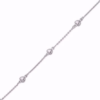 Armbånd sølv med hjerter fra Guld & Sølv Design