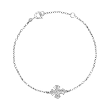 Armbånd med dagmarkors 14-16 cm sterling sølv
