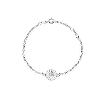 Lund Copenhagen Marguerit 925 sterling sølv Armbånd med hvid emalje, model 9015030-H