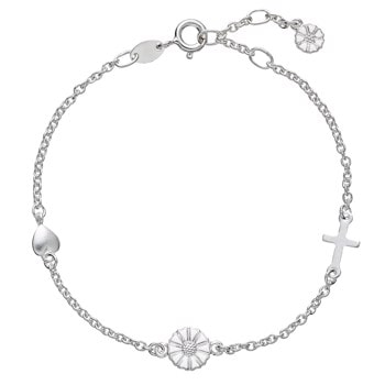 Lund Copenhagen marguerit 925 sterling sølv armbånd
