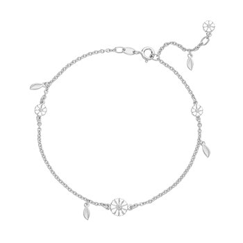 Lund Copenhagen Marguerit 925 sterling sølv ankelkæde