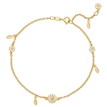 Lund Copenhagen marguerit armbånd 24 kt. Forgyldt