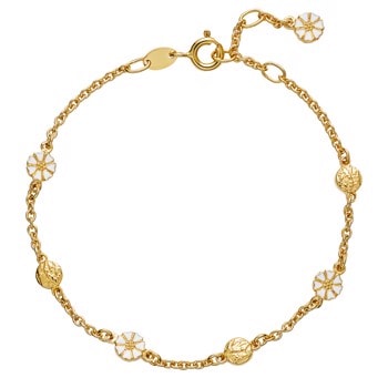 Lund Copenhagen marguerit armbånd 24 kt. Forgyldt