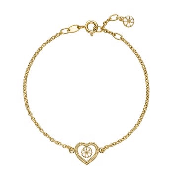 Lund Copenhagen Marguerit 925 sterling sølv armbånd 24 kt. Forgyldt