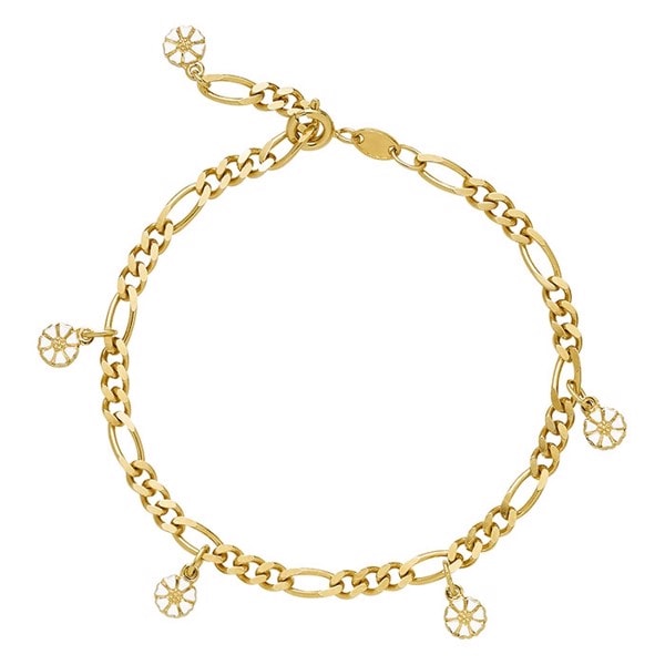 Lund Copenhagen, Marguerit 24 kt. forgyldt sterling sølv armbånd