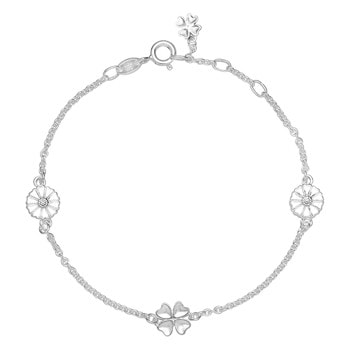 Lund Copenhagen Marguerit/Kløver 925 sterling sølv armbånd