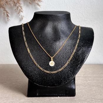 Lund Copenhagen Marguerit 925 sterling sølv Vedhæng 24 kt forgyldt med hvid emalje, model 902009-M