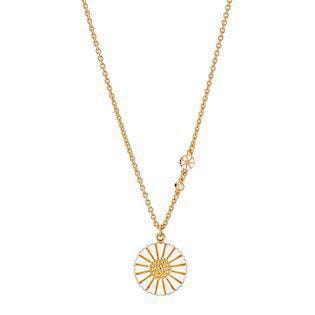 Lund Copenhagen 18 mm Marguerit 925 sterling sølv Collier 24 karat forgyldt, model 9025014-30-M