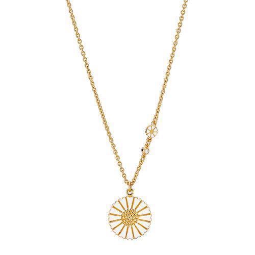 Lund Copenhagen 18 mm Marguerit 925 sterling sølv Collier 24 karat forgyldt, model 9025014-30-M