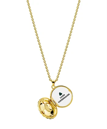 Lund Copenhagen marguerit 24 karat forgyldt collier/medaljon