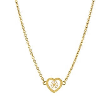 Lund Copenhagen Marguerit 925 sterling sølv collier 24 kt. Forgyldt