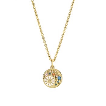 Lund Copenhagen Marguerit, Mix  925 sterling sølv collier 24 kt. Forgyldt