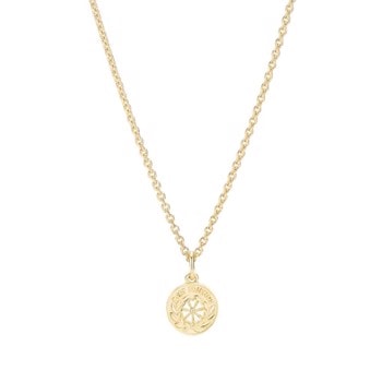 Model 9025099-M, 24 Karat Forgyldning m. hvid emalje hos Guldsmykket.dk