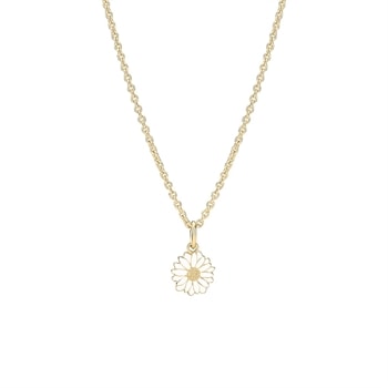Lund Copenhagen Marguerit halskæde forgyldt sølv 11 mm