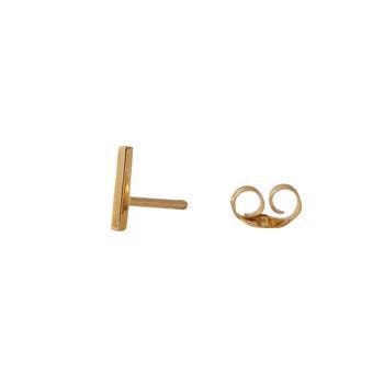 I-Forgyldt Arne Jacobsen bogstavs ørering, 7,5 mm. Pris = PR. STK.