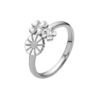 Lund Copenhagen Marguerit/Kløver 925 sterling sølv fingerring
