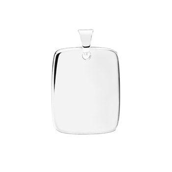 Vedhæng plade 15x19mm sterling sølv