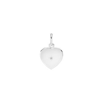 Vedhæng hjerte med zirkonia sterling sølv