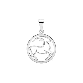 Stjernetegn stenbuk 20 mm sterling sølv