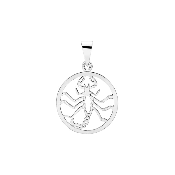 Stjernetegn skorpion 20mm sterling sølv