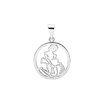 Stjernetegn vandmand 20mm sterling sølv