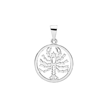 Stjernetegn krebs 20mm sterling sølv
