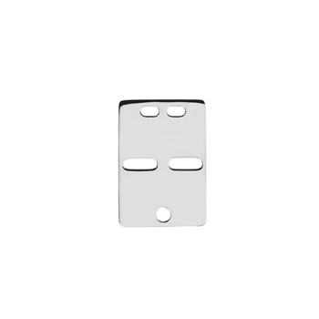 Vedh. ID-plade 26x18 mm  sterling sølv