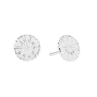 Lund Copenhagen 9 mm Marguerit 925 sterling sølv Øreringe blank, model 909009-4-H